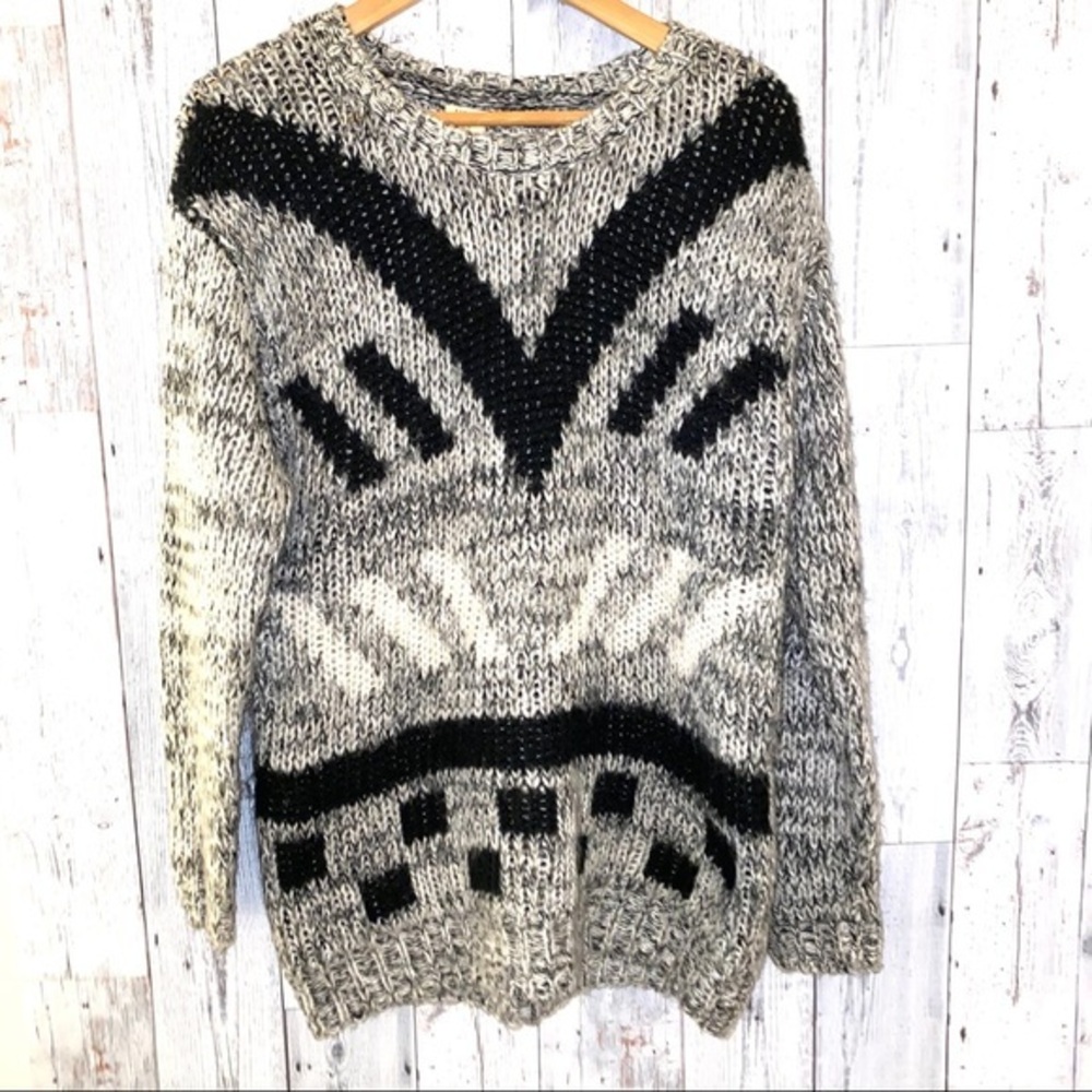 Forever 21 XXI M chunky gray tunic sweater fall